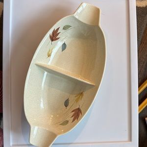 Mid century modern, Vintage Franciscan, oven safe, divided vegetable dish.